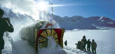 Bernina Express - sněžné frézy