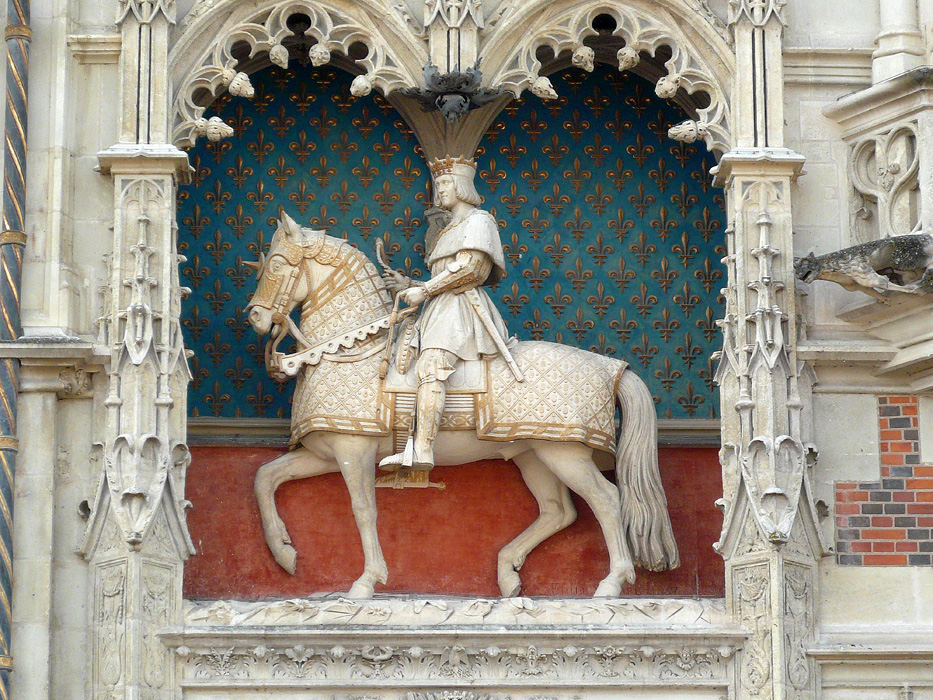 Zámek Blois - jezdecký reliéf Ludvíka XII.