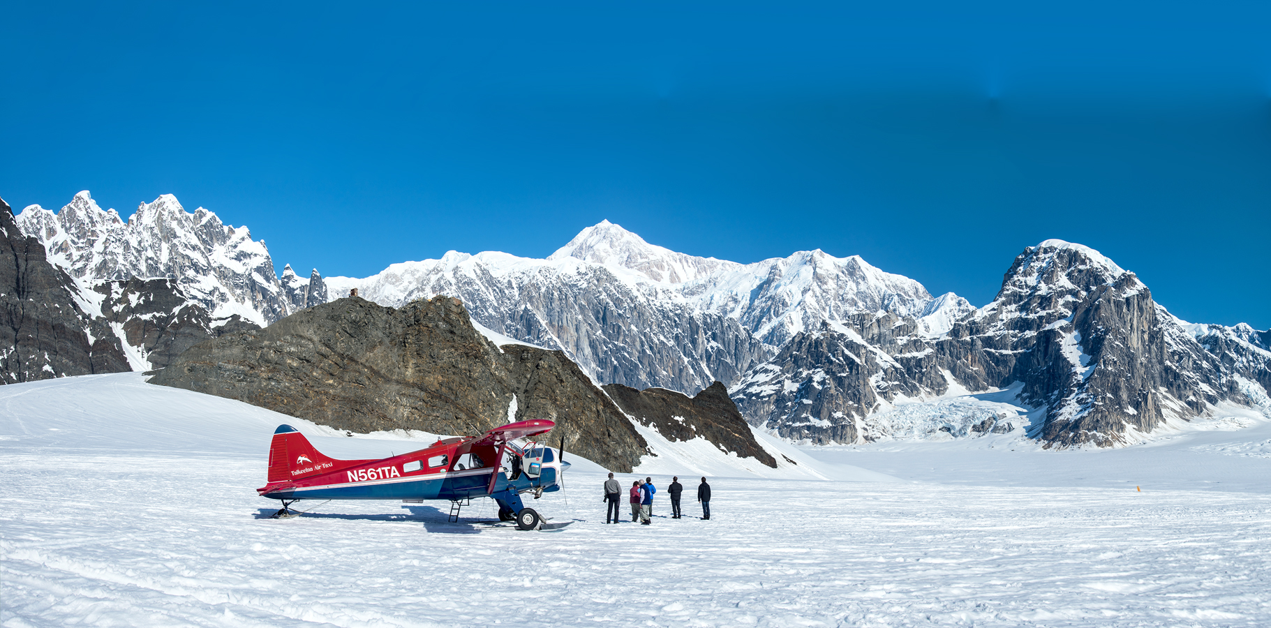 Národní park Denali - letadlo pro cestu k ledovcům