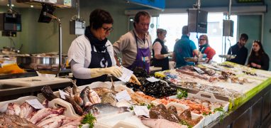 Katalánská kuchyně - trh s mořskými plody