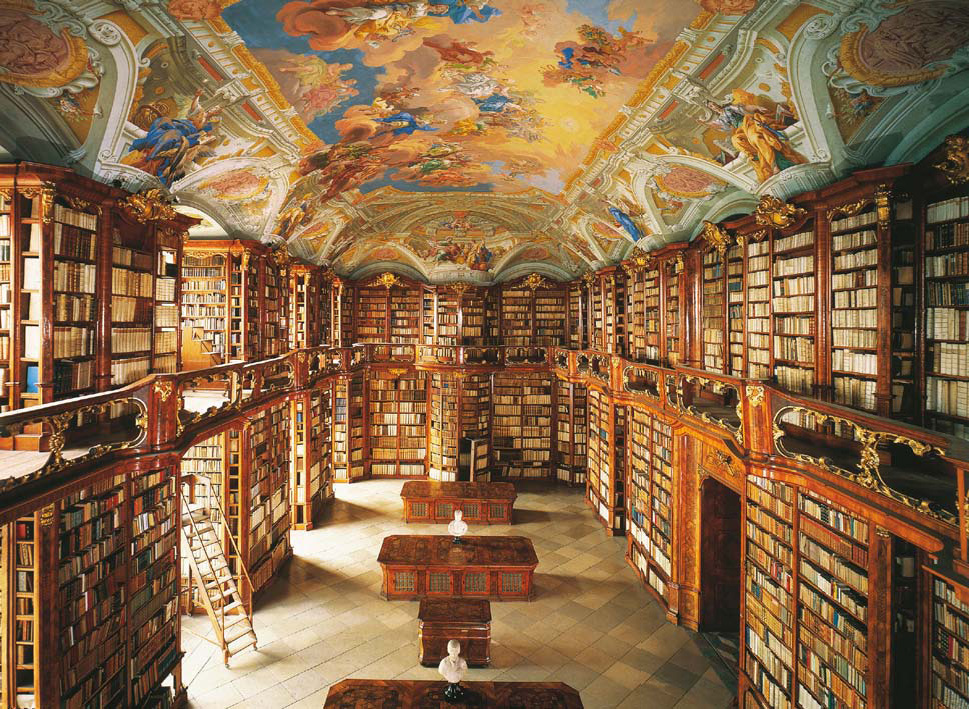 Sankt Florian - klášterní knihovna