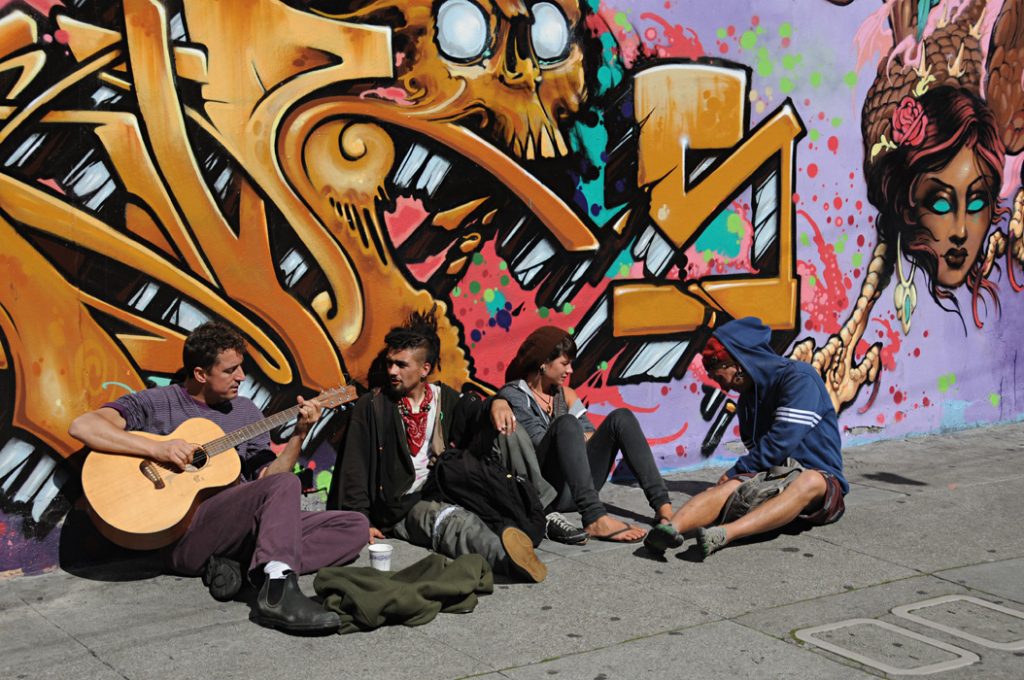 Čtvrti san Francisca - pouliční hudebníci