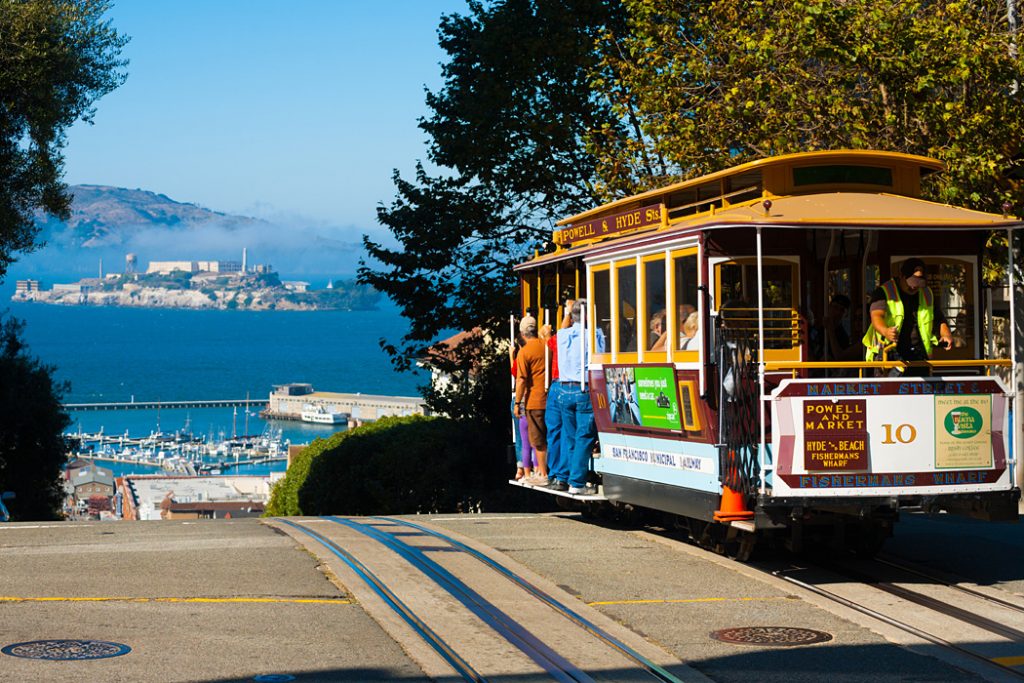 San Francisco Cable Car - Vůz č. 10 na lince Powell-Hyde
