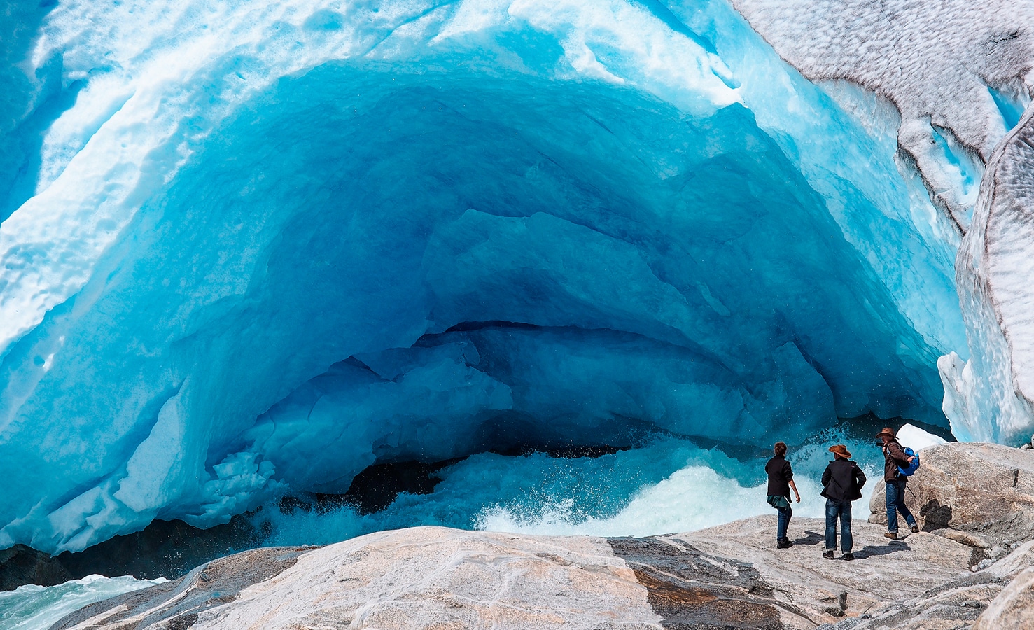 Největší ledovec kontinentální Evropy Jostedal - splaz Nigardsbreen