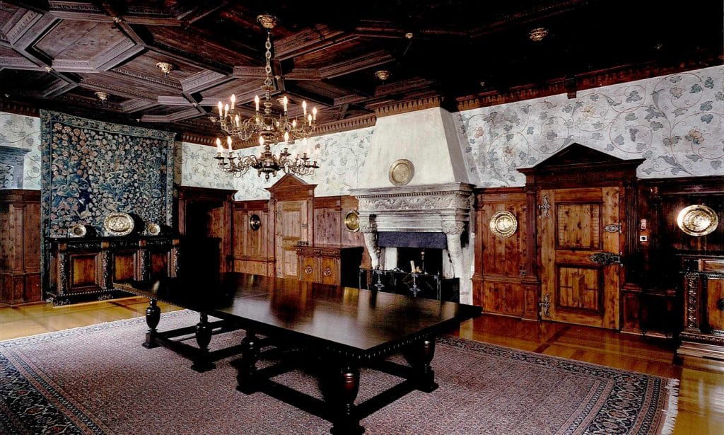 Lichtenštejnské hrady - Rytířský sál na vaduzském hradě
