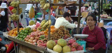 Laos - trh s potravinami