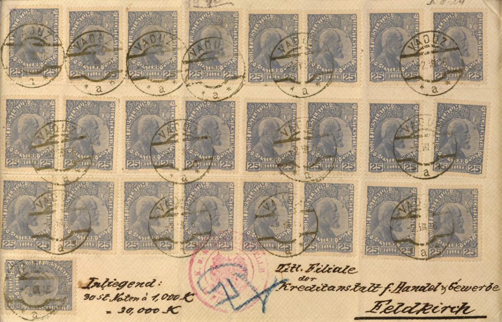 Lichtenštejnská pokladnice - sbírka cenných známek