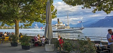 Ženevské jezero - kolesový parník