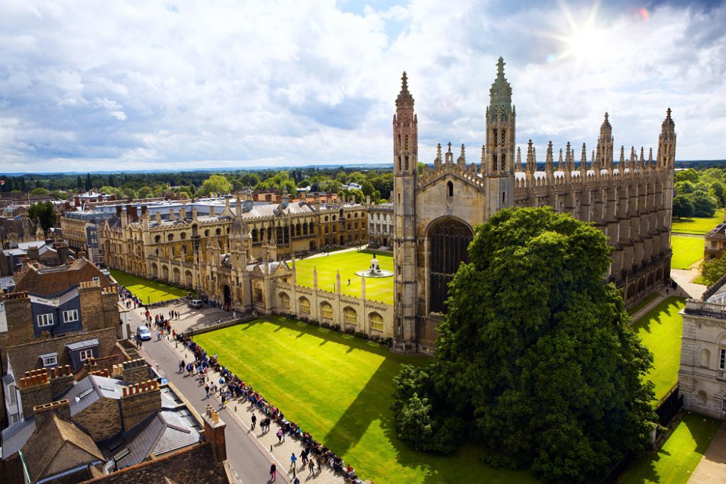 Cambridge - celkový pohled na King's College