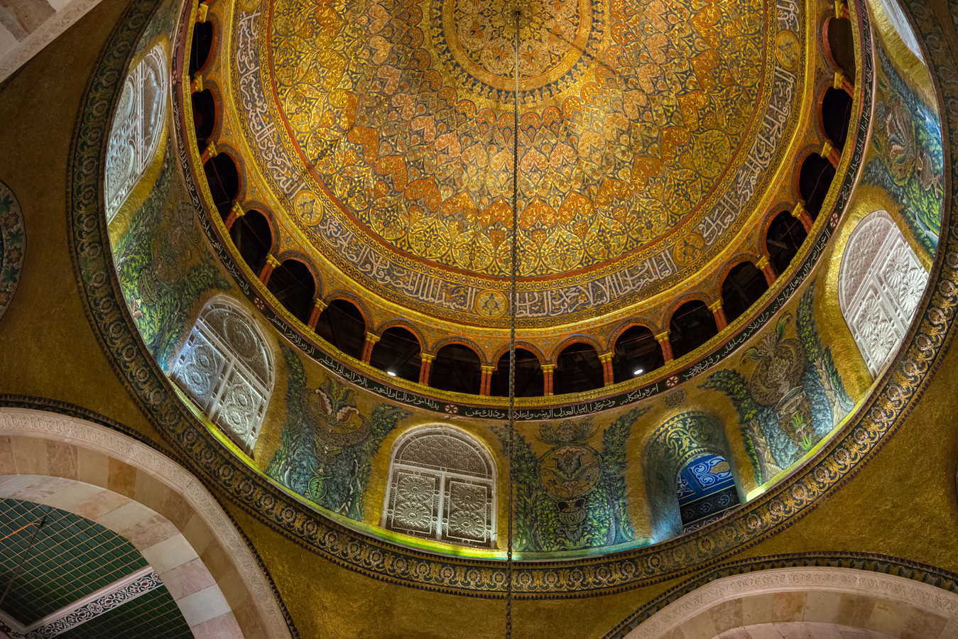 Jeruzalém - výzdoba kupole mešity al-Aqsá