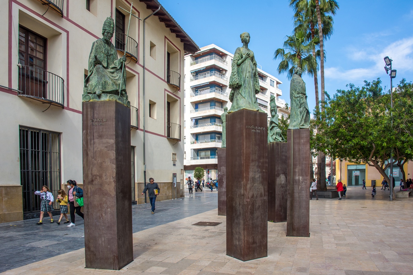 Gandía - pětice soch rodu Borja
