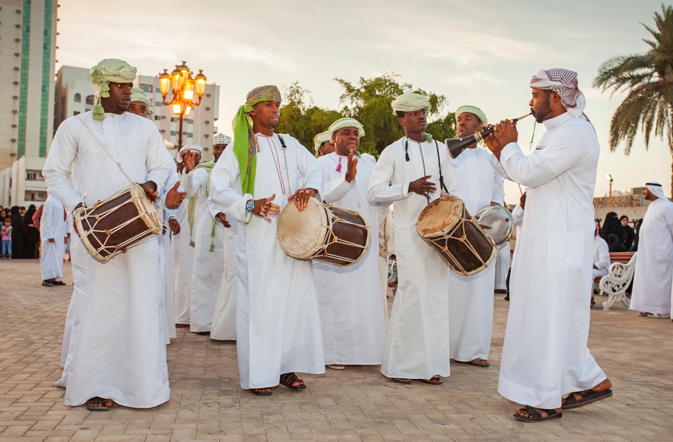 Šardža - tradiční kapela při dnech kulturního dědictví