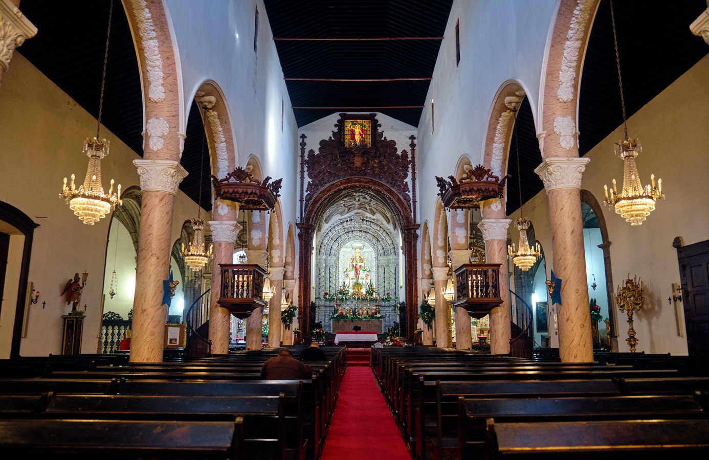 Ponta Delgada - Interiér kostela sv. Šebestiána