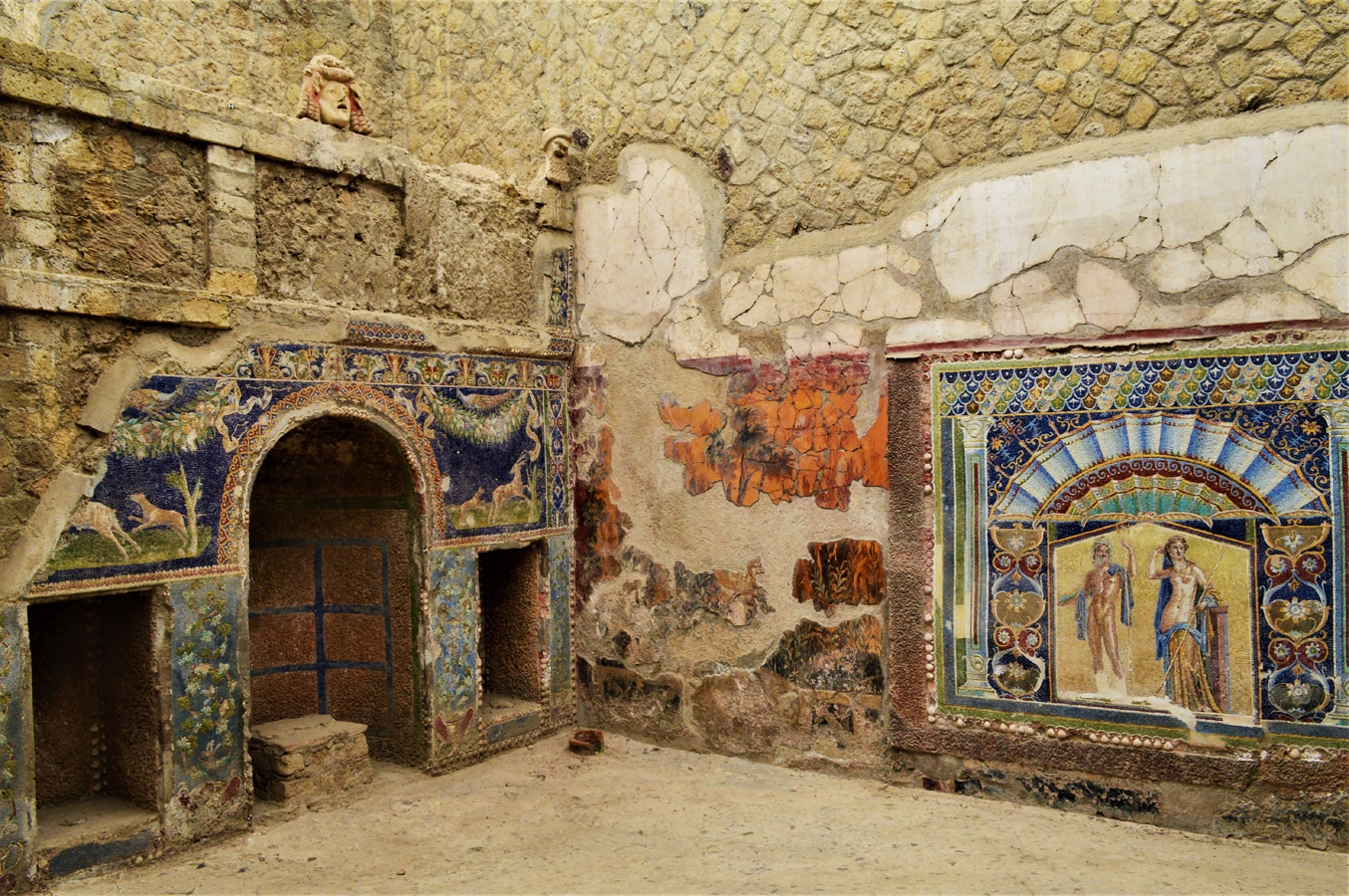 Herculaneum - Mozaika s Neptunem a Amfitríté
