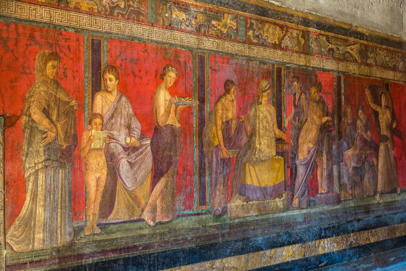 Pompeje - fresky v předměstské vile Mysterií