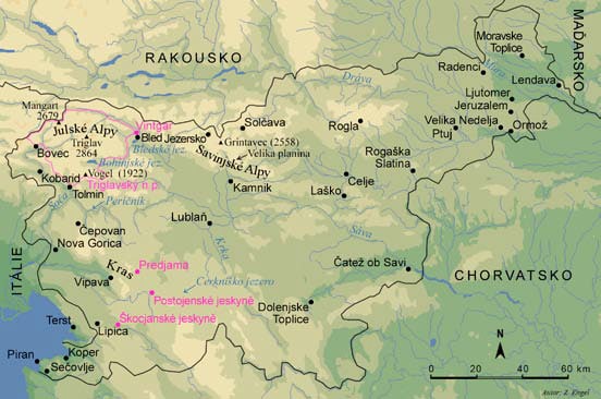 Slovinsko - mapa