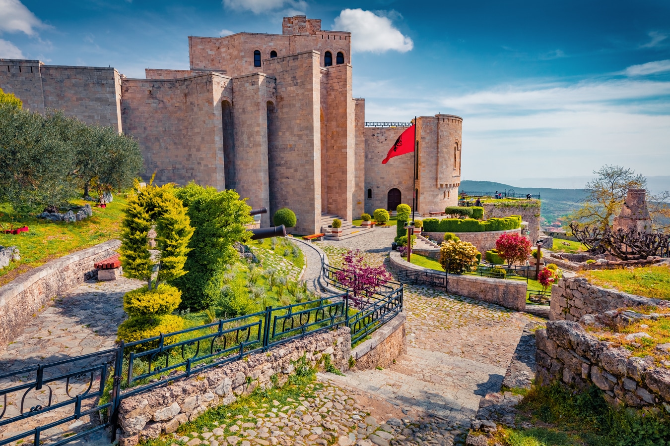 Albánie - hrad v Kruji
