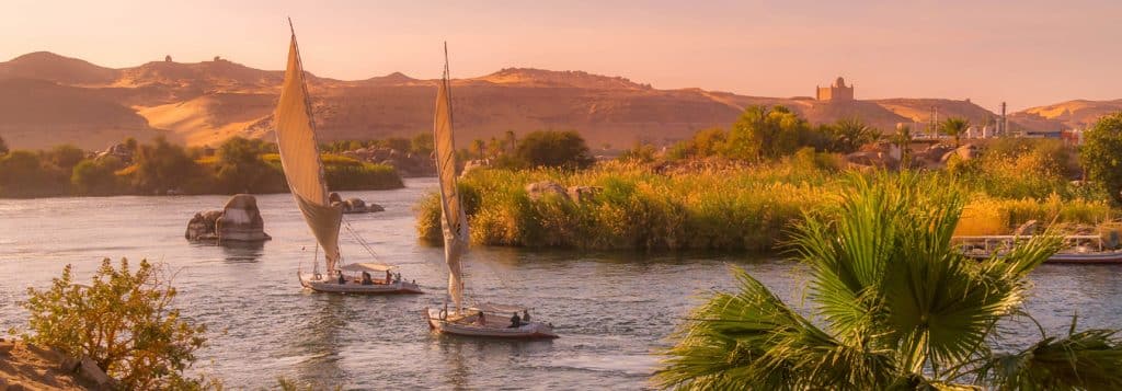Egypt - plachetnice na Nilu