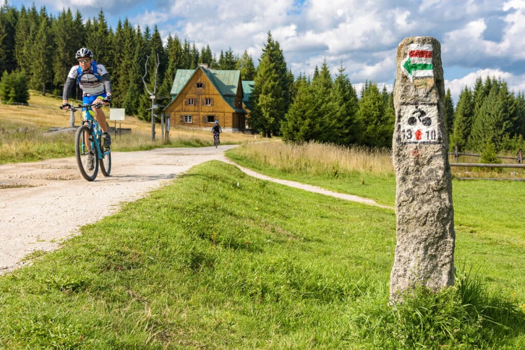 Cyklistické trasy - v polské části Jizerských hor nad Jakuszycemi