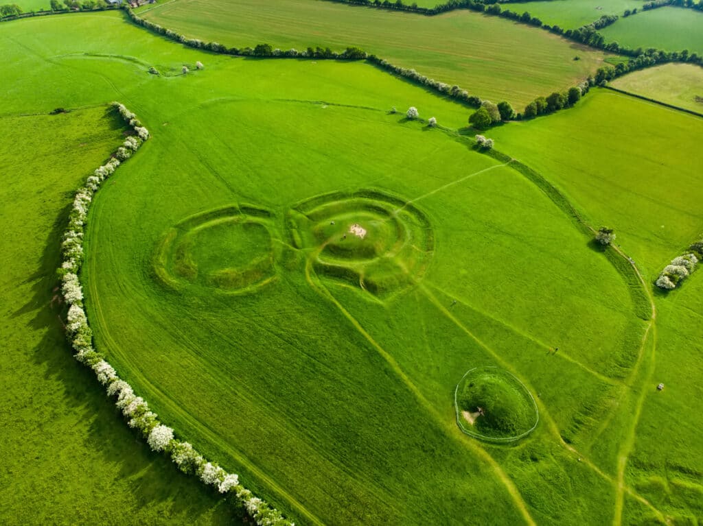 Irská Tara - letecký pohled