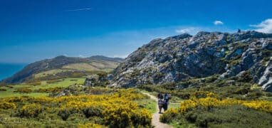 Turisté ve Wicklow Mountains