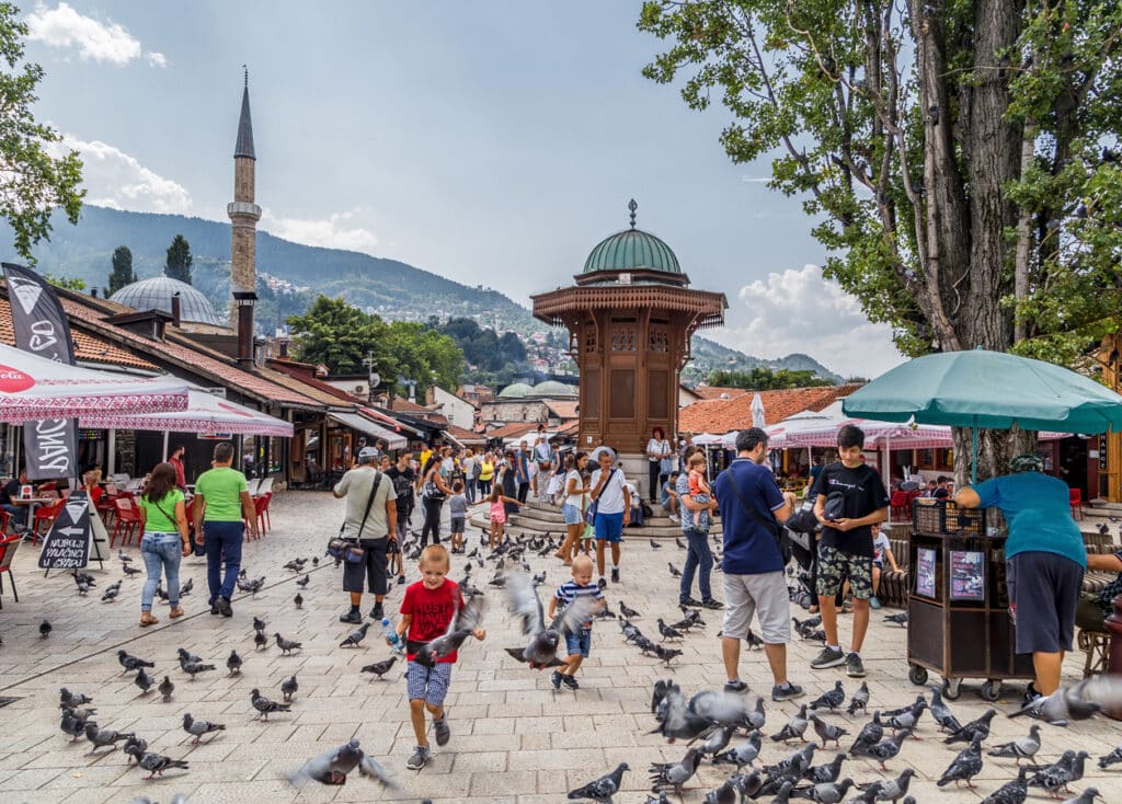 Srajevo - náměstí Baščaršija