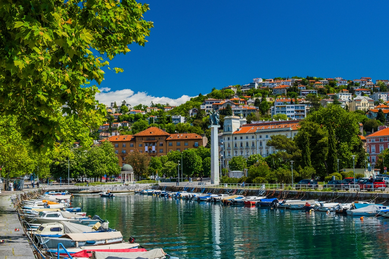 Rijeka - Mrtvý kanál a pomník osvobození města