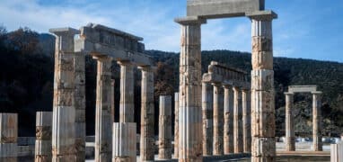 Vergina - Palác v Aigai po šestnáctileté rekonstrukci