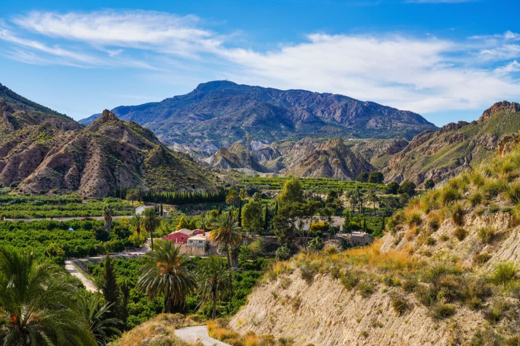 Region Murcia - pohled na venkovskou krajinu