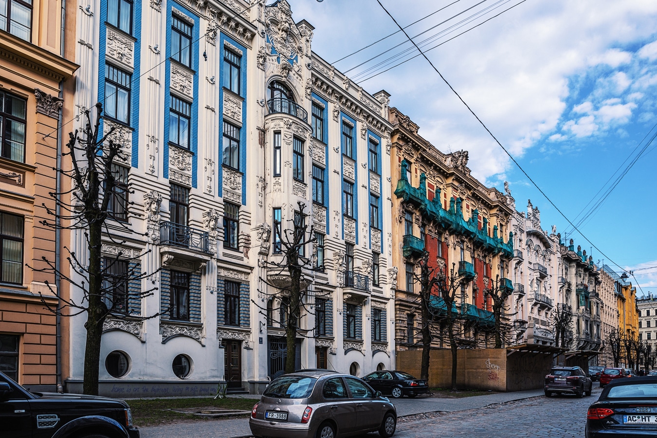 Albertova ulice (Alberta iela) se secesními domy