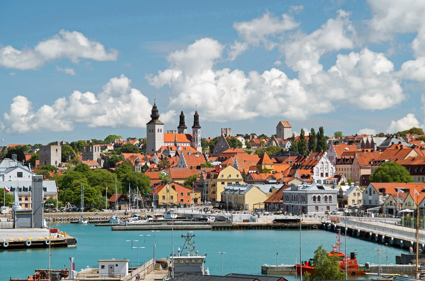 Hanza - přístav ve Visby na ostrově Gotland