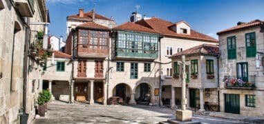 Praza da Leña v historické části města Pontevedra