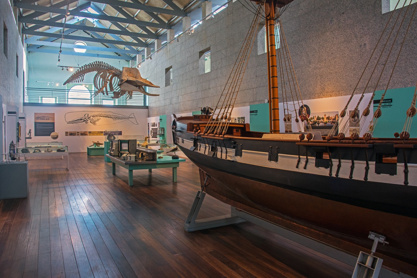 Pohled do expozice Muzea galicijského moře ve Vigu