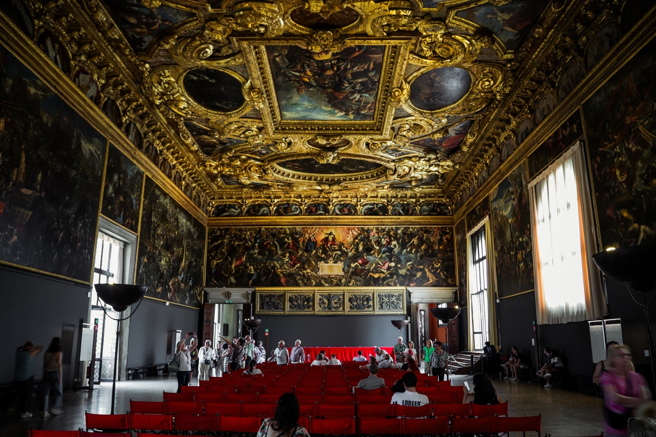Sala dello Scrutino v Dóžecím paláci v Benátkách