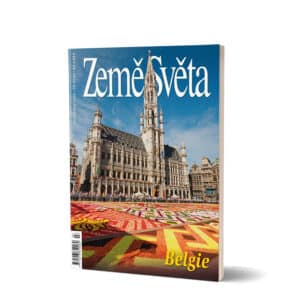 Belgie - Bruselská radnice z let s květinovým kobercem na náměstí Grand-Place v popředí