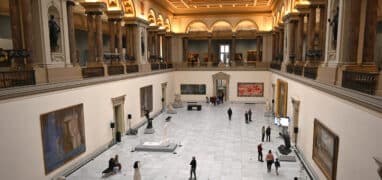 Musée Oldmasters - rozlehlé atrium Muzea starých mistrů v Bruselu