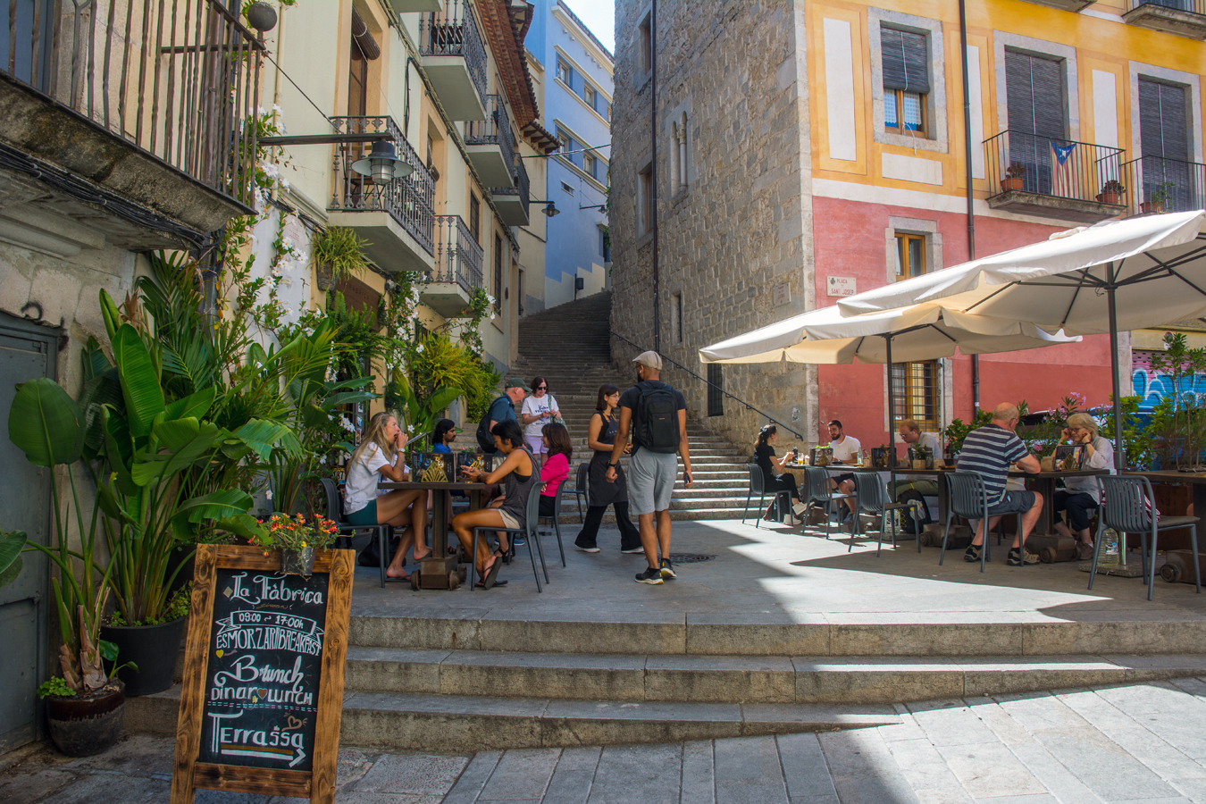 Město Girona -uličky Barri Vell (starého města)